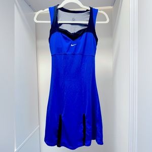 Nike DRI-FIT Tennis Dress - Blue/Black - Size XS